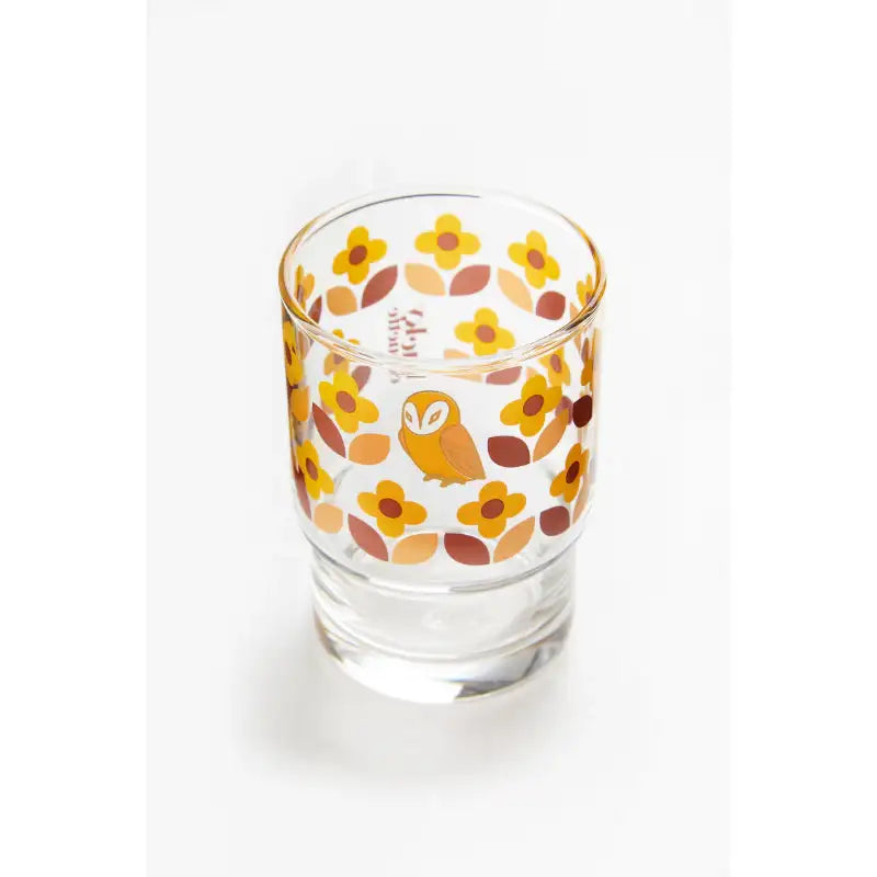 Common Kitchen X Lucky Chouette - A Lucky Table Yellow Petit Flower Short Glass - Common Kitchen X Lucky Chouette - Tableware - Harumio