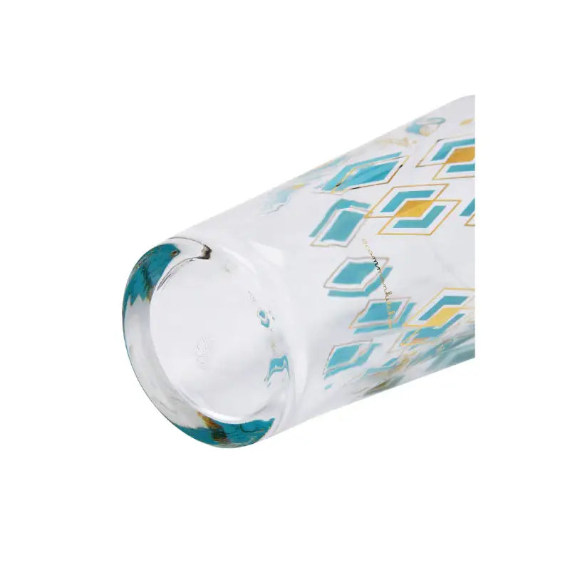 Common Kitchen X Lucky Chouette - A Lucky Table Retro Mint Diamond Long Glass - Common Kitchen X Lucky Chouette - Tableware - Harumio