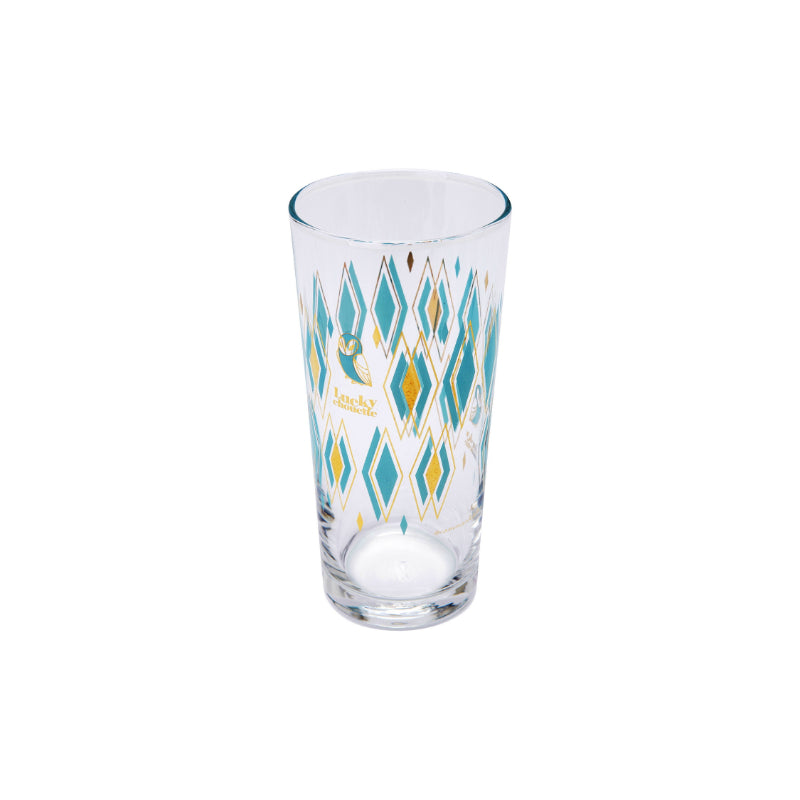 Common Kitchen X Lucky Chouette - A Lucky Table Retro Mint Diamond Long Glass