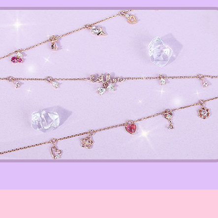 Clue X Esther Bunny - Lovely Esther Bunny Heart Silver Bracelet