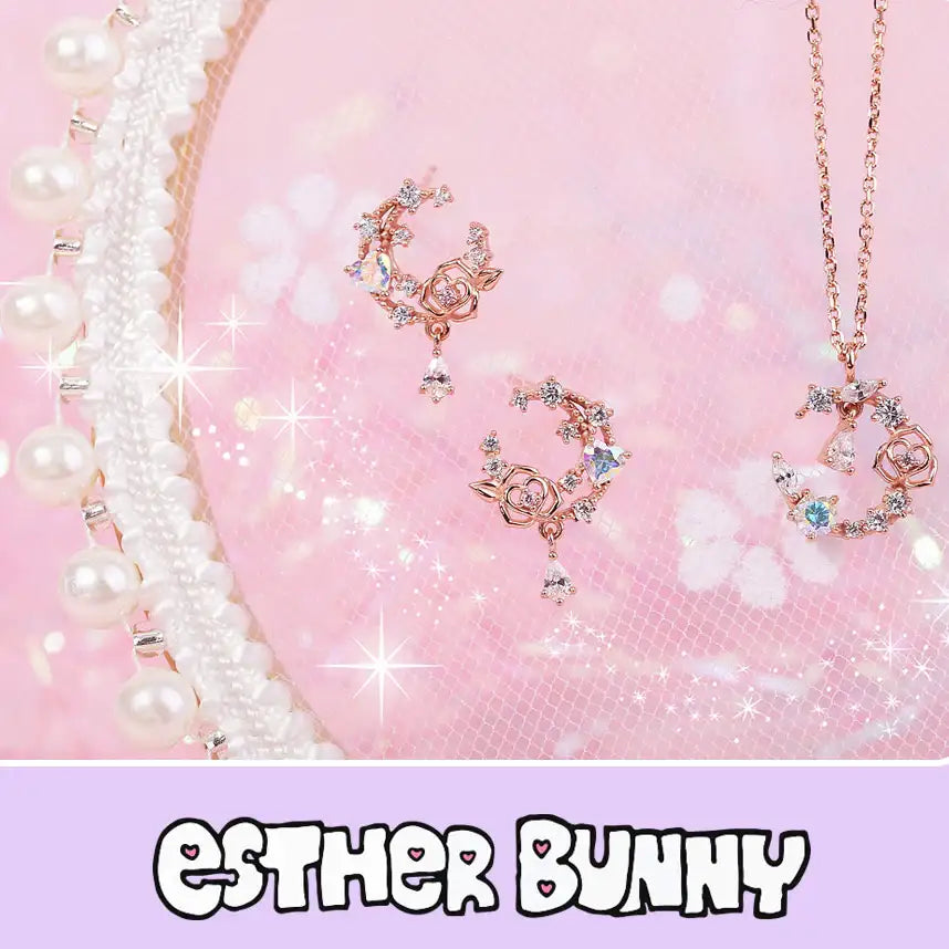 Clue X Esther Bunny - Lavianne Rose Esther Bunny Silver Necklace - CLUE - Accessories - Harumio