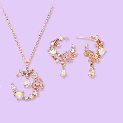 Clue X Esther Bunny - Lavianne Rose Esther Bunny Silver Necklace