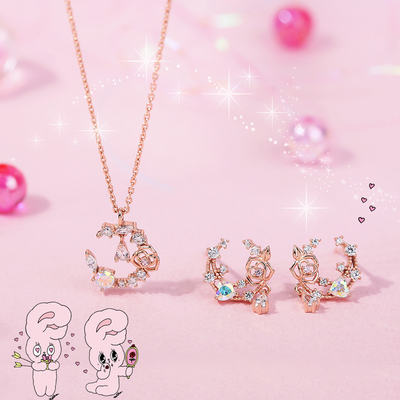 Clue X Esther Bunny - Lavianne Rose Esther Bunny Silver Necklace