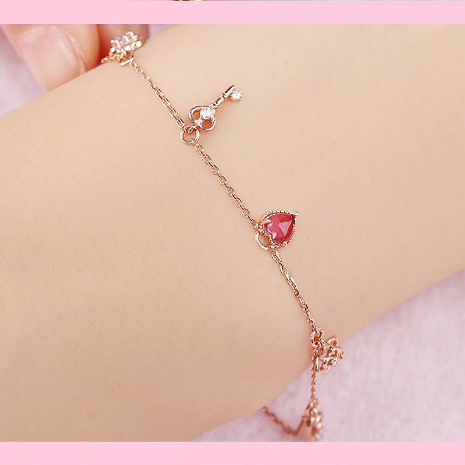 Clue X Esther Bunny - Lovely Esther Bunny Heart Silver Bracelet