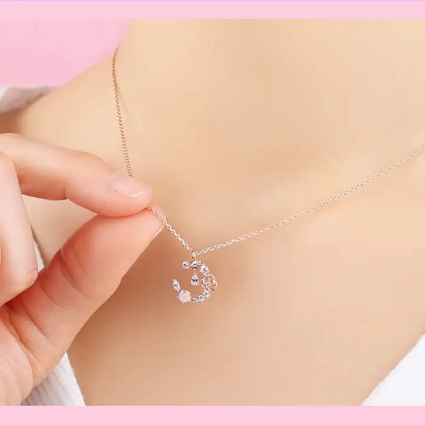 Clue X Esther Bunny - Lavianne Rose Esther Bunny Silver Necklace - CLUE - Accessories - Harumio