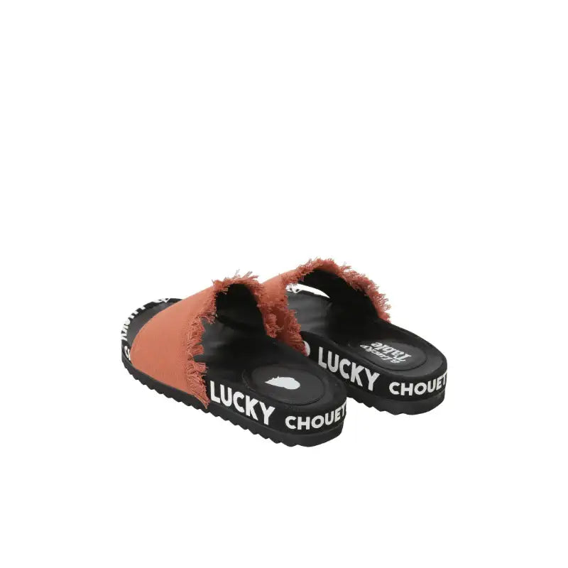 Common Kitchen X Lucky Chouette - A Lucky Table Lettering Tape Point Slipper - Common Kitchen X Lucky Chouette - Slippers - Harumio
