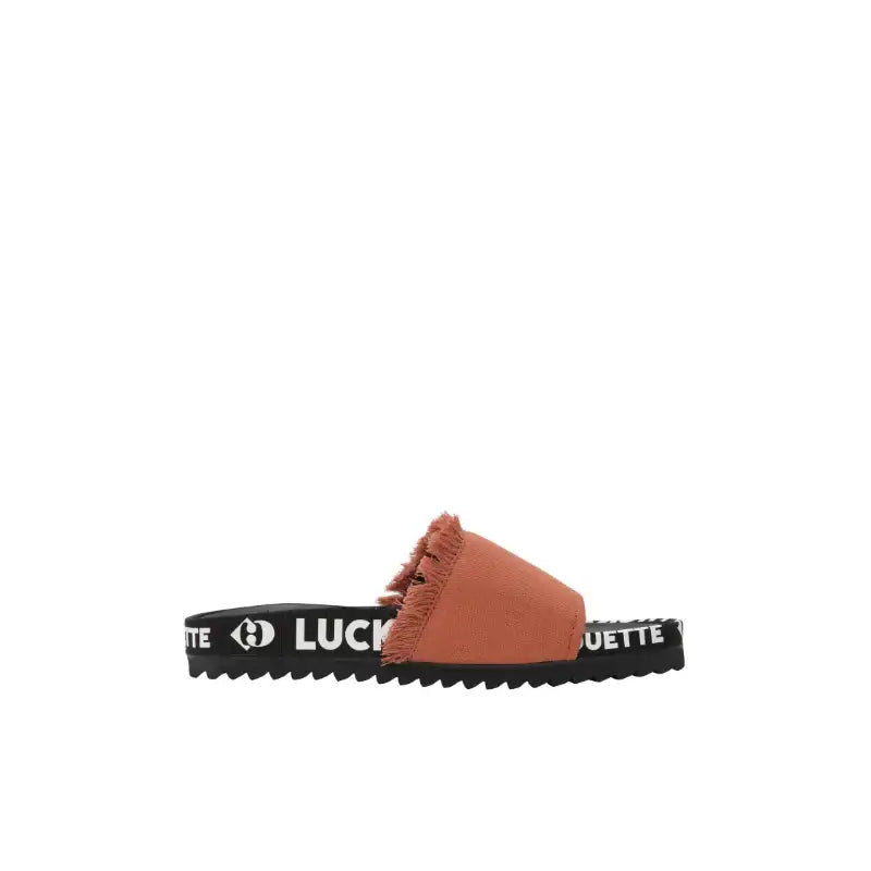 Common Kitchen X Lucky Chouette - A Lucky Table Lettering Tape Point Slipper - Common Kitchen X Lucky Chouette - Slippers - Harumio