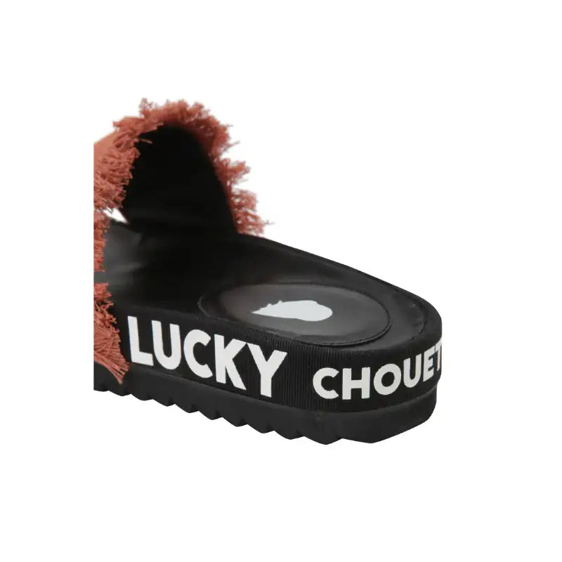 Common Kitchen X Lucky Chouette - A Lucky Table Lettering Tape Point Slipper - Common Kitchen X Lucky Chouette - Slippers - Harumio