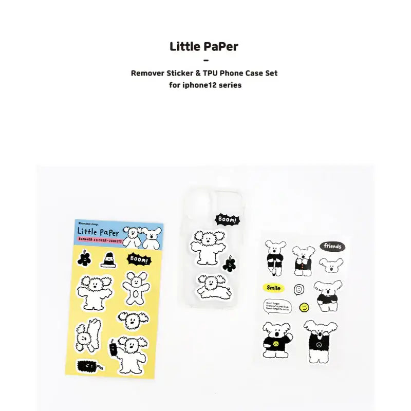 Romane x 10x10 - Removable Sticker & Clear Case Set iPhone 12 series - Romane - iPhone case - Harumio