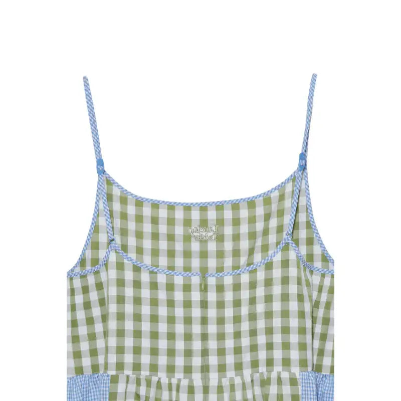 Common Kitchen X Lucky Chouette - A Lucky Table Check Dress - Common Kitchen X Lucky Chouette - Clothes - Harumio