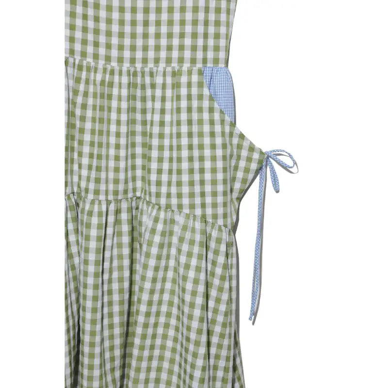 Common Kitchen X Lucky Chouette - A Lucky Table Check Dress - Common Kitchen X Lucky Chouette - Clothes - Harumio