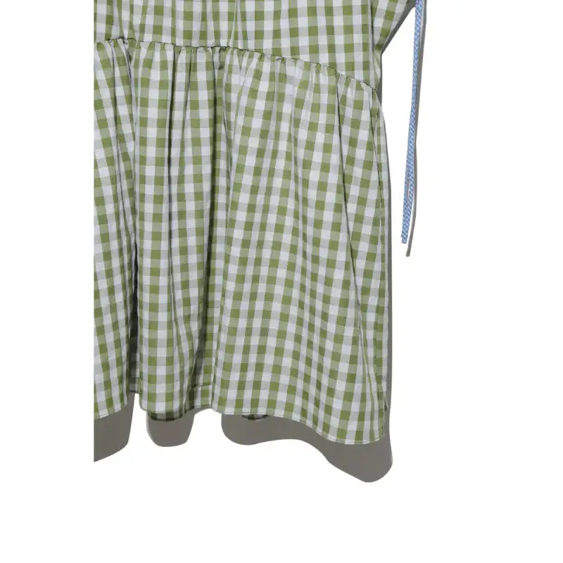 Common Kitchen X Lucky Chouette - A Lucky Table Check Dress - Common Kitchen X Lucky Chouette - Clothes - Harumio
