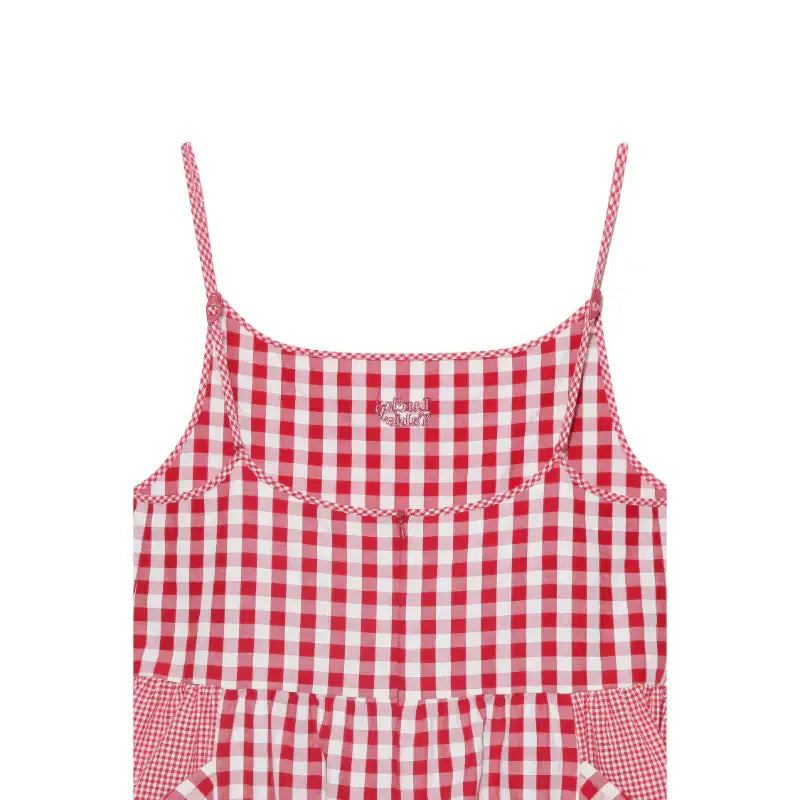 Common Kitchen X Lucky Chouette - A Lucky Table Check Dress - Common Kitchen X Lucky Chouette - Clothes - Harumio