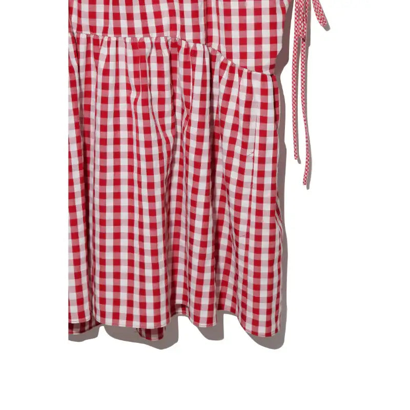 Common Kitchen X Lucky Chouette - A Lucky Table Check Dress - Common Kitchen X Lucky Chouette - Clothes - Harumio