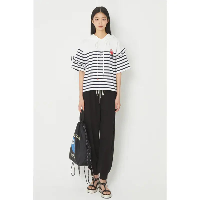 Common Kitchen X Lucky Chouette - A Lucky Table Cotton Jogger Pants - Common Kitchen X Lucky Chouette - Clothes - Harumio
