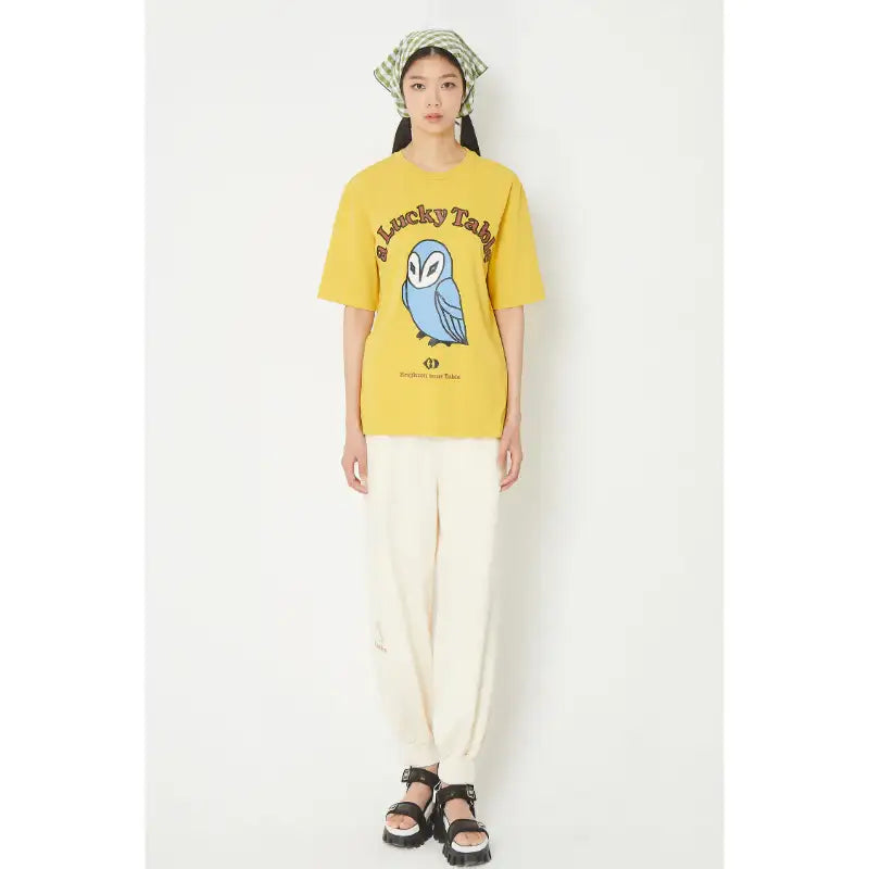 Common Kitchen X Lucky Chouette - A Lucky Table Cotton Jogger Pants - Common Kitchen X Lucky Chouette - Clothes - Harumio