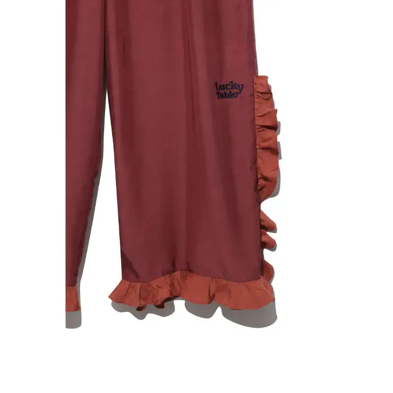 Common Kitchen X Lucky Chouette - A Lucky Table Waist Banding Ruffle Pants - Common Kitchen X Lucky Chouette - Clothes - Harumio