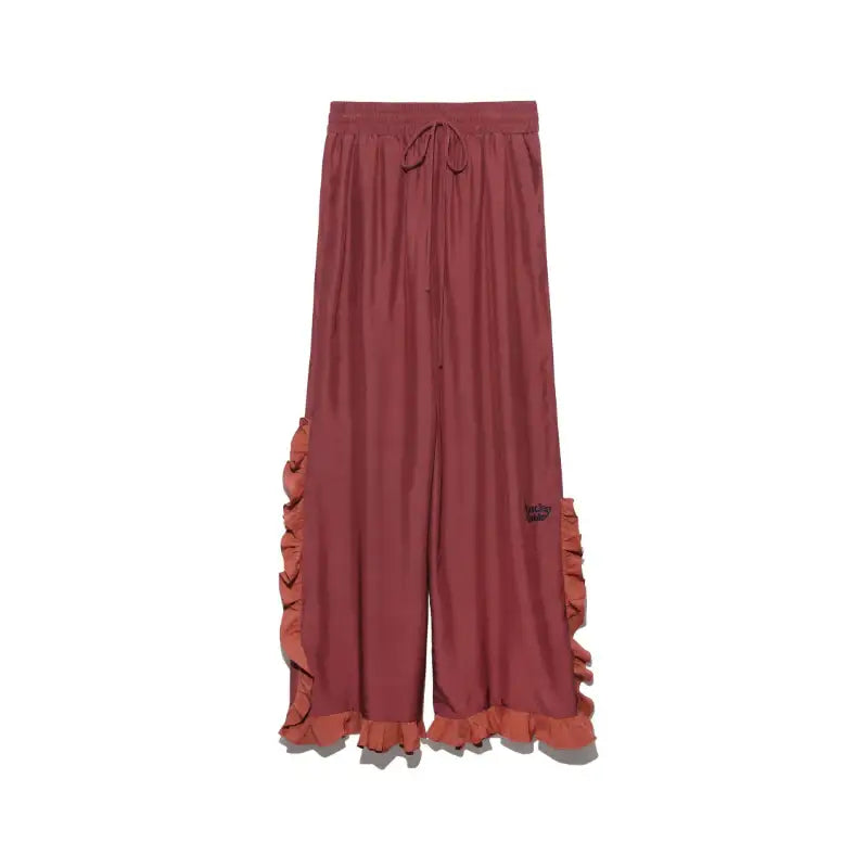 Common Kitchen X Lucky Chouette - A Lucky Table Waist Banding Ruffle Pants - Common Kitchen X Lucky Chouette - Clothes - Harumio