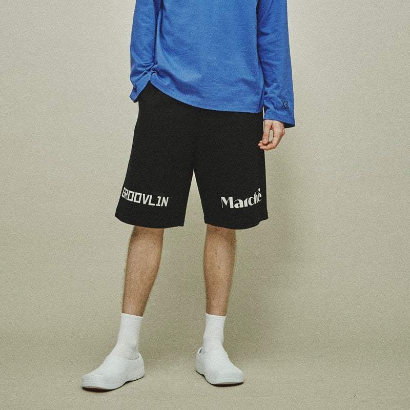 LM X RAVI - Jersey Track Shorts - LUCKY MARCHÉ - Clothing - Harumio