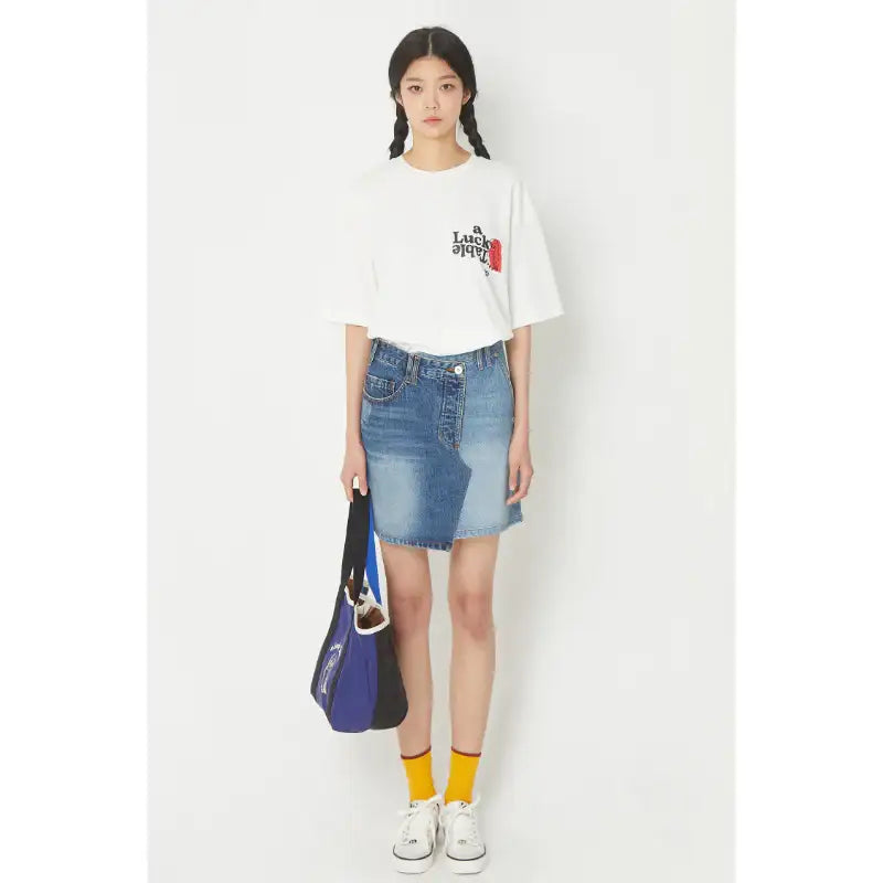 Common Kitchen X Lucky Chouette - A Lucky Table Signature Boy-Fit T-Shirt - Common Kitchen X Lucky Chouette - Clothes - Harumio