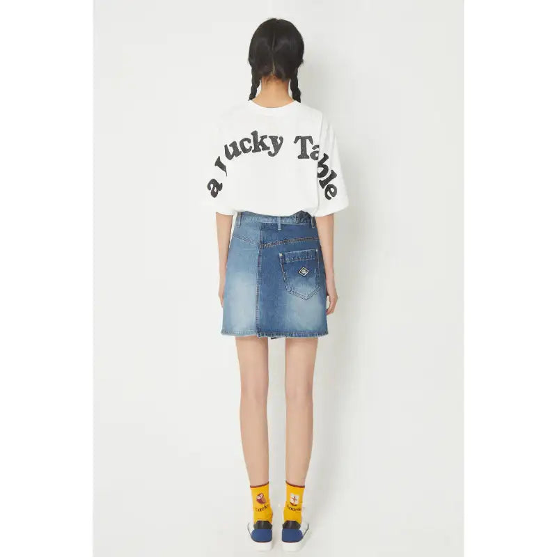 Common Kitchen X Lucky Chouette - A Lucky Table Signature Boy-Fit T-Shirt - Common Kitchen X Lucky Chouette - Clothes - Harumio