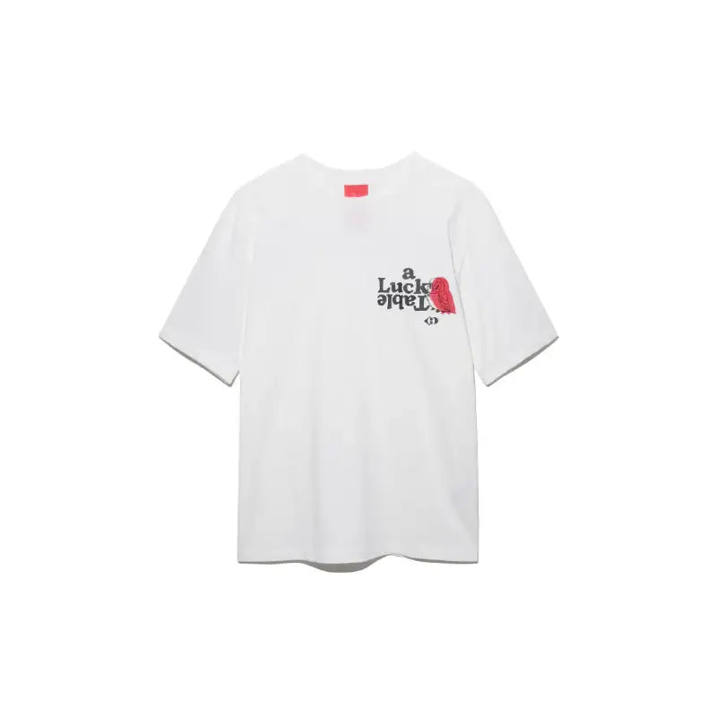 Common Kitchen X Lucky Chouette - A Lucky Table Signature Boy-Fit T-Shirt - Common Kitchen X Lucky Chouette - Clothes - Harumio