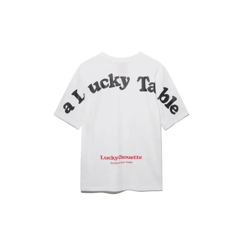 Common Kitchen X Lucky Chouette - A Lucky Table Signature Boy-Fit T-Shirt - Common Kitchen X Lucky Chouette - Clothes - Harumio
