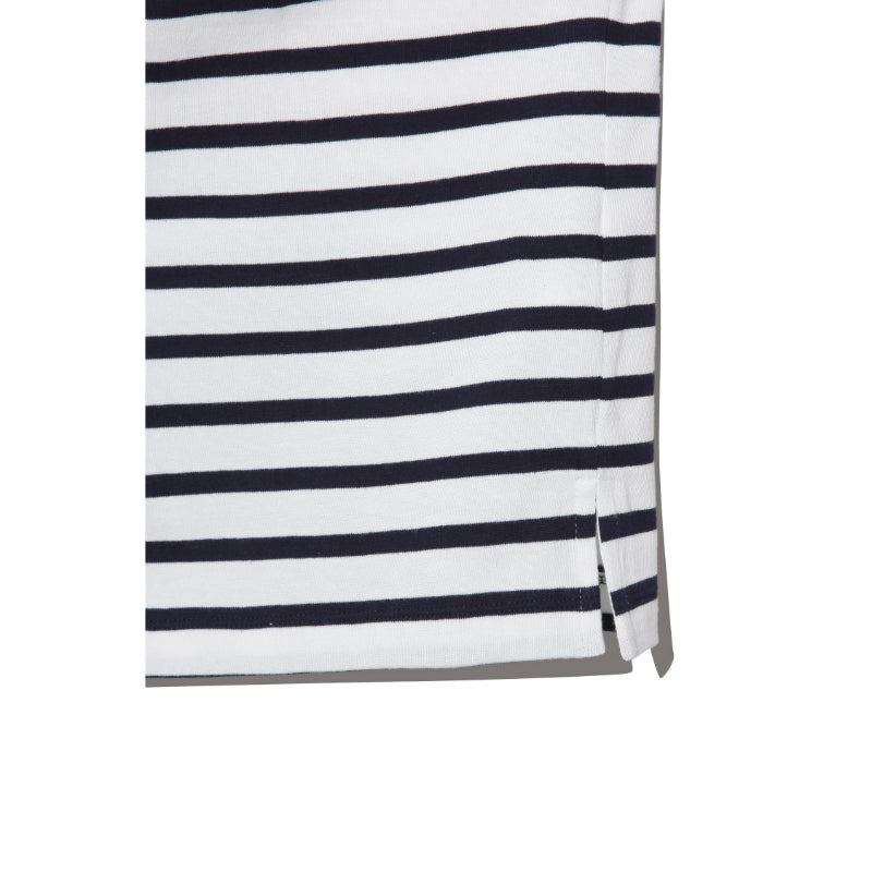 Common Kitchen X Lucky Chouette - A Lucky Table Ruffle Detail Stripe Hoody T-Shirt
