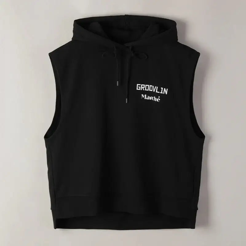 LM X RAVI - Sleeveless Hooded Sweatshirt - LUCKY MARCHÉ - Clothing - Harumio