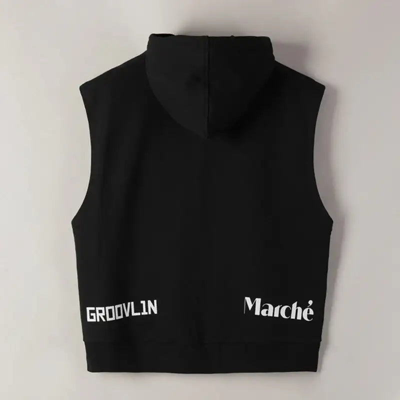 LM X RAVI - Sleeveless Hooded Sweatshirt - LUCKY MARCHÉ - Clothing - Harumio