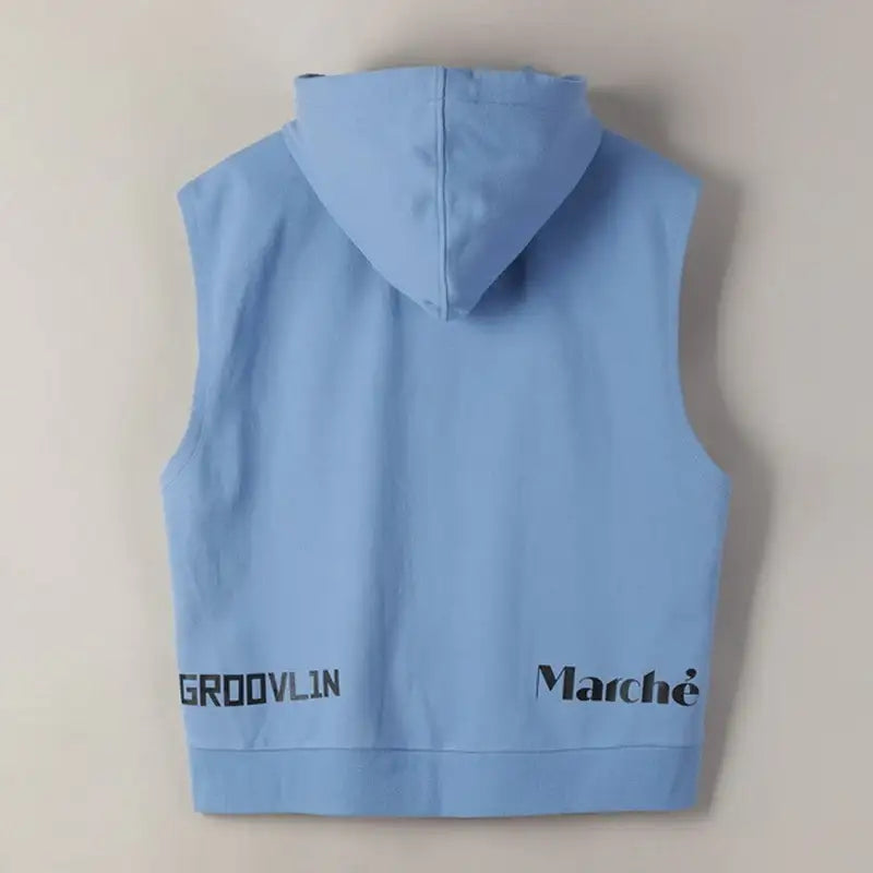 LM X RAVI - Sleeveless Hooded Sweatshirt - LUCKY MARCHÉ - Clothing - Harumio