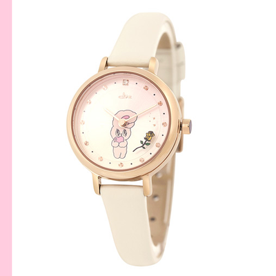 Clue X Esther Bunny - Shy Esther Bunny Ivory Leather Watch