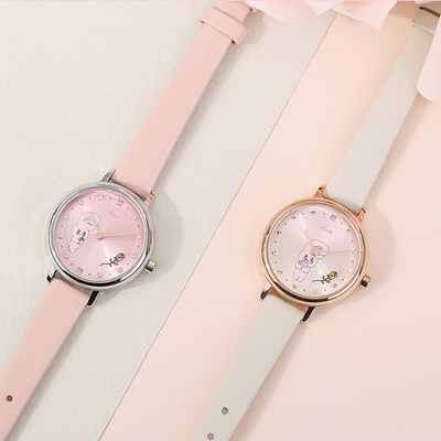 Clue X Esther Bunny - Shy Esther Bunny Ivory Leather Watch