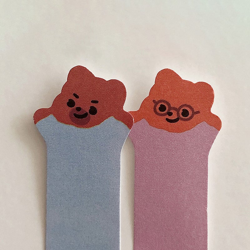Pureureumdesign x 10x10 - Cupid Bear Family Index Sticky Note
