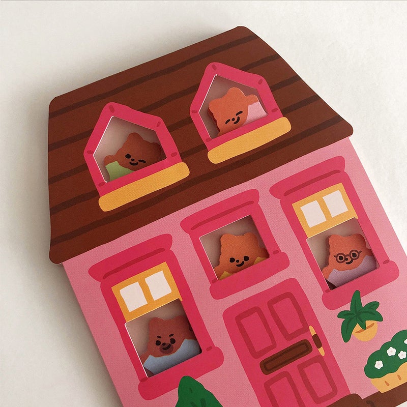 Pureureumdesign x 10x10 - Cupid Bear Family Index Sticky Note