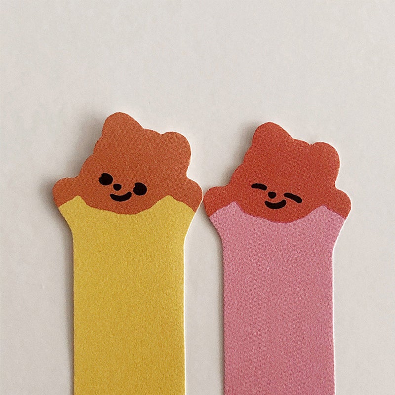 Pureureumdesign x 10x10 - Cupid Bear Family Index Sticky Note