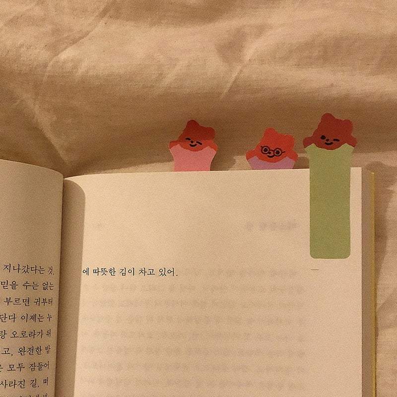 Pureureumdesign x 10x10 - Cupid Bear Family Index Sticky Note - Pureureumdesign - Stationery - Harumio