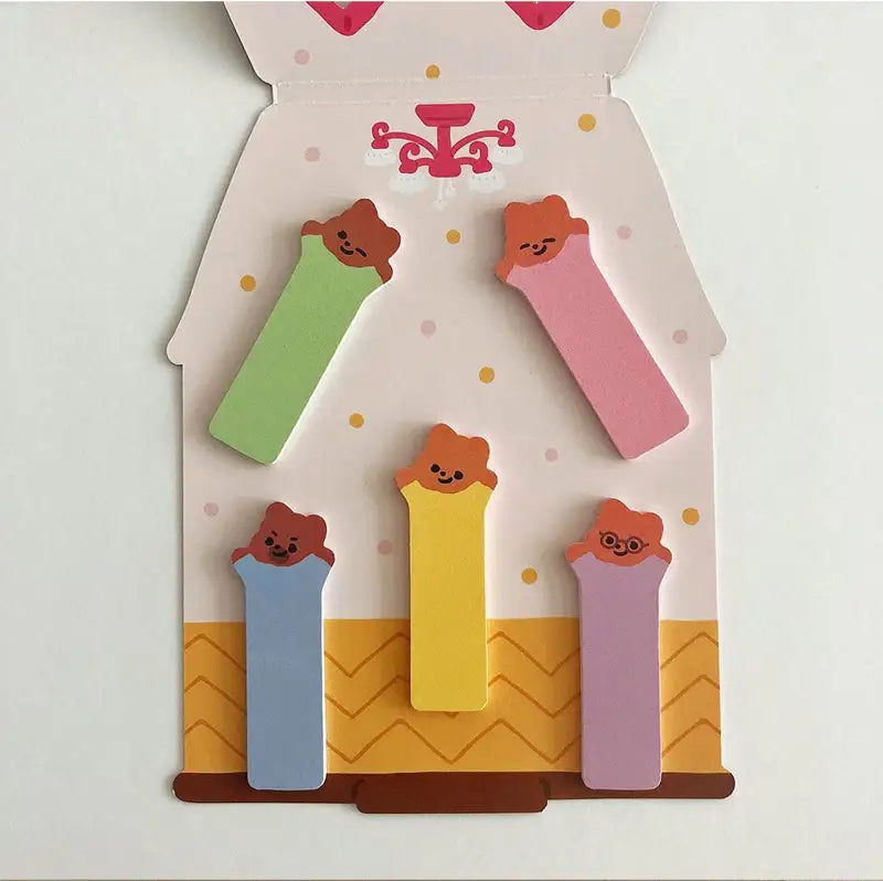 Pureureumdesign x 10x10 - Cupid Bear Family Index Sticky Note - Pureureumdesign - Stationery - Harumio
