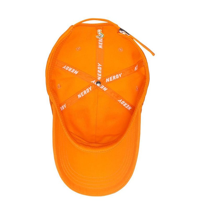 Nerdy - Washed Multi Color Embroidery Ball Cap - Orange