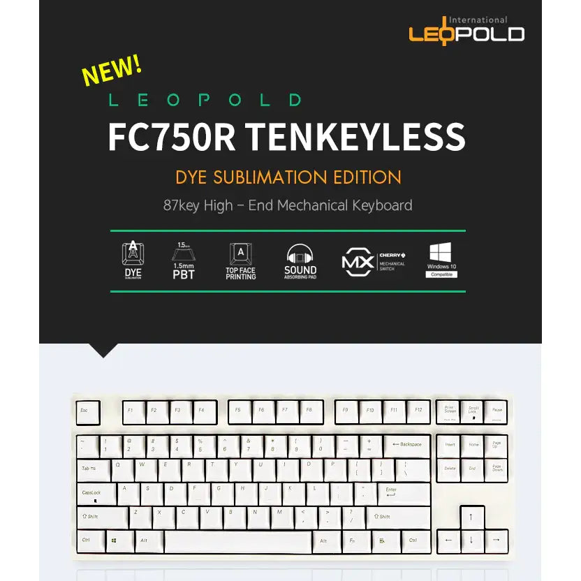 Leopold - FC750R Tenkeyless Dye Sublimation Mechanical Keyboard