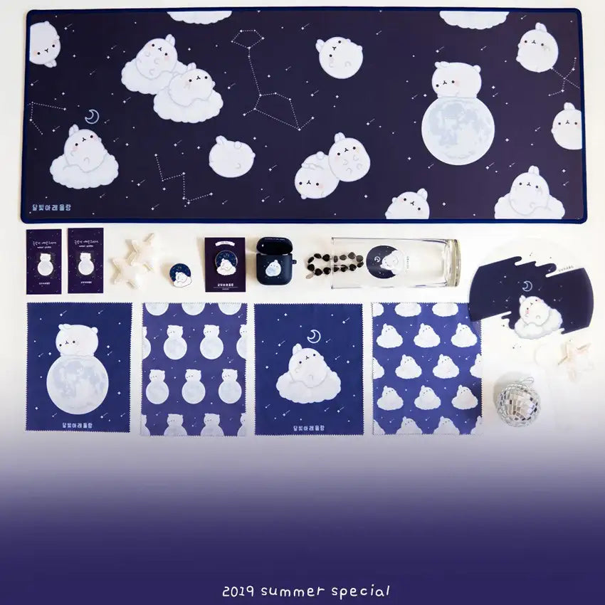 Molang - Official Merch - Moonlight Under the Moon - Desk Mat - Molang - Accessories - Harumio