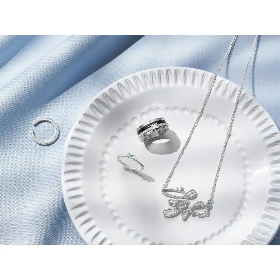 TWOTUCKGOM - Old is the New Hip Autograph Necklace and Layered Ring - TWOTUCKGOM - Accessories - Harumio