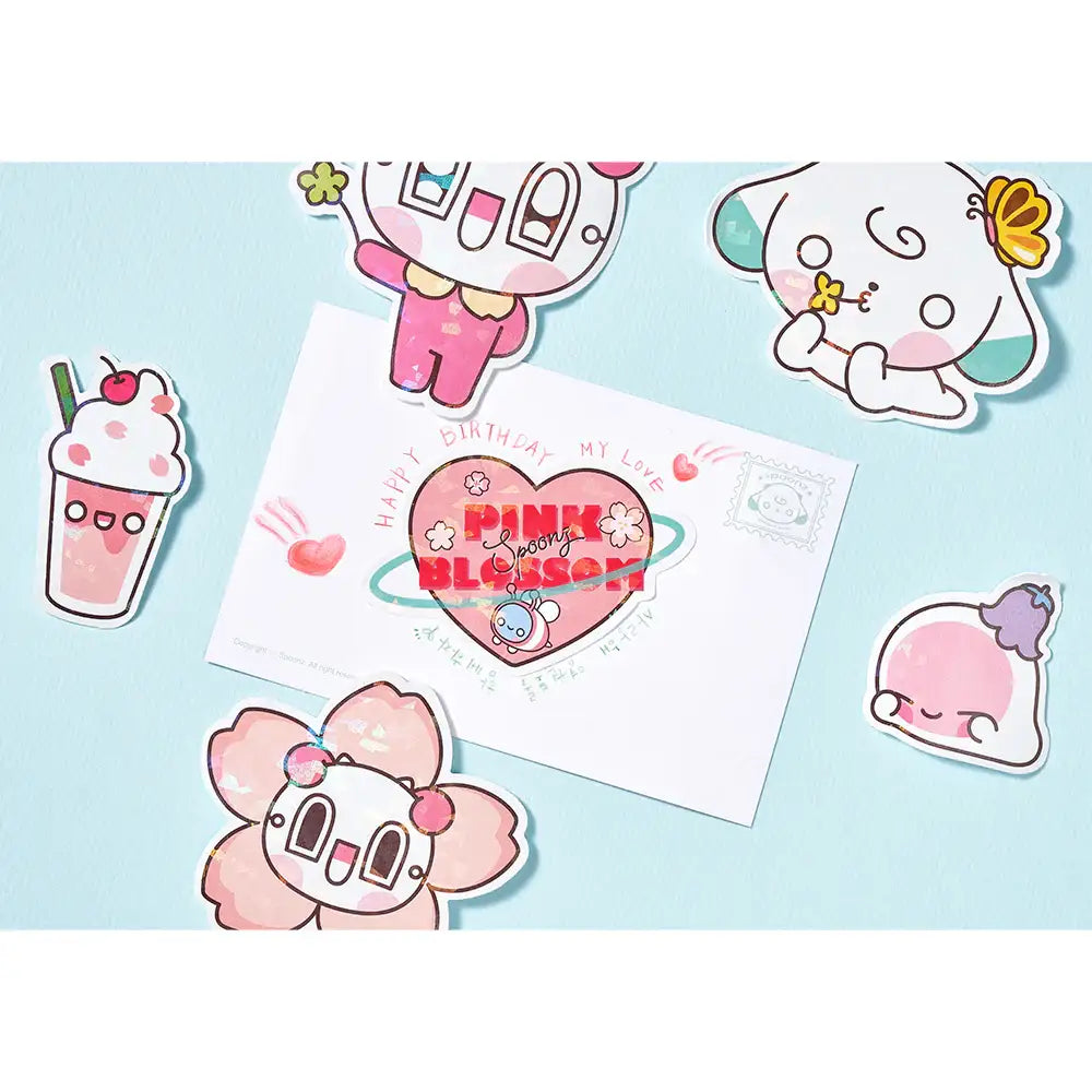 Spoonz x NU'EST - Deco Sticker Set - Cherry Blossom Edition - Spoonz x NU'EST - Accessories - Harumio
