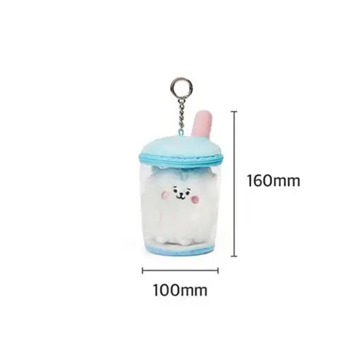 BT21 - Universtar Baby Bubble Tea Bag Charm Keyring - BT21 - Plush - Harumio