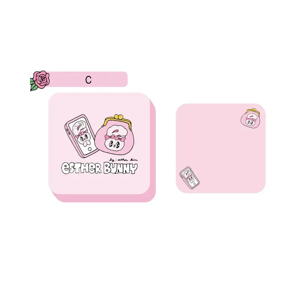 Esther Bunny - Tin Memo Case with Note Sheets - Esther Bunny - Accessories - Harumio