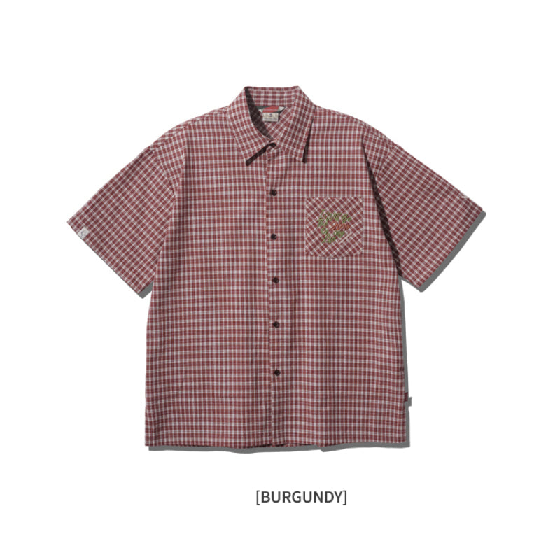 WVProject x Anne of Green Gables - Checkered Short Sleeve Shirt