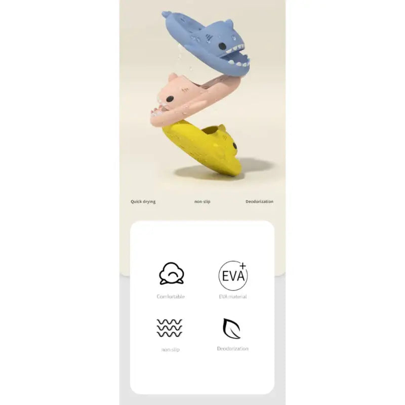 Maisonde Blank - Shark Bathroom Slippers - Maisonde Blank - Footwear - Harumio