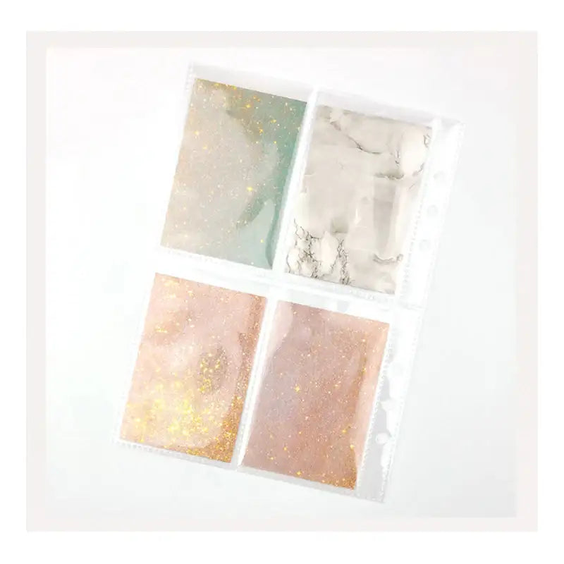 Yudaeng - Marble And Glitter Photocard Binder Mount - Yudaengdotcom - Photocard Mounts - Harumio