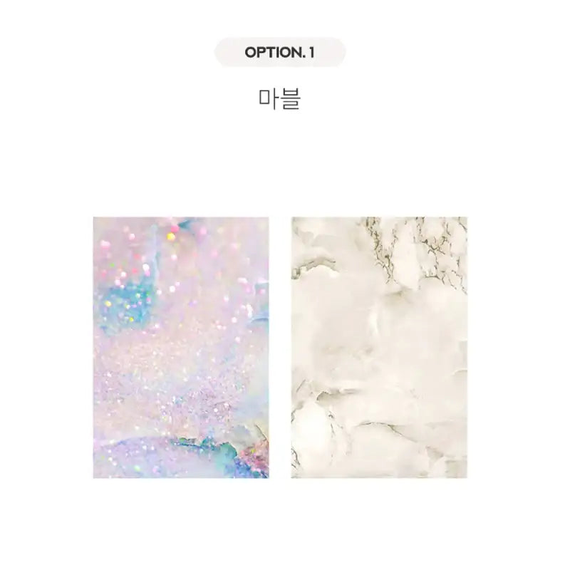 Yudaeng - Marble And Glitter Photocard Binder Mount - Yudaengdotcom - Photocard Mounts - Harumio