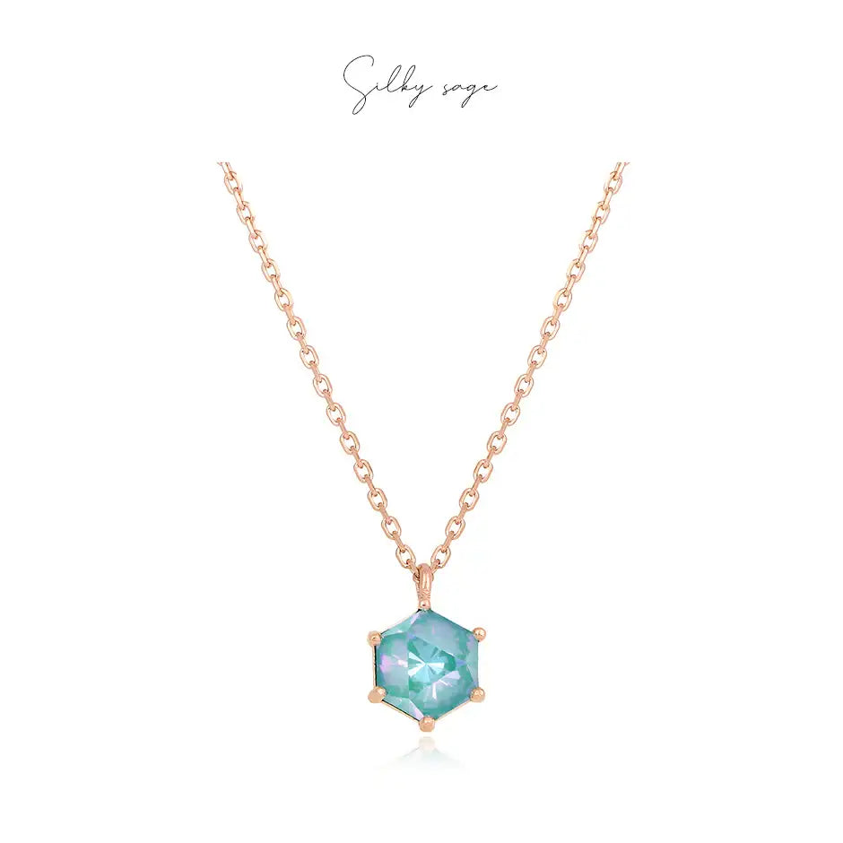 CLUE - Swarovski Stone Birthstone Silver Necklace - CLUE - Jewelry - Harumio